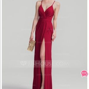 Burgundy prom dress